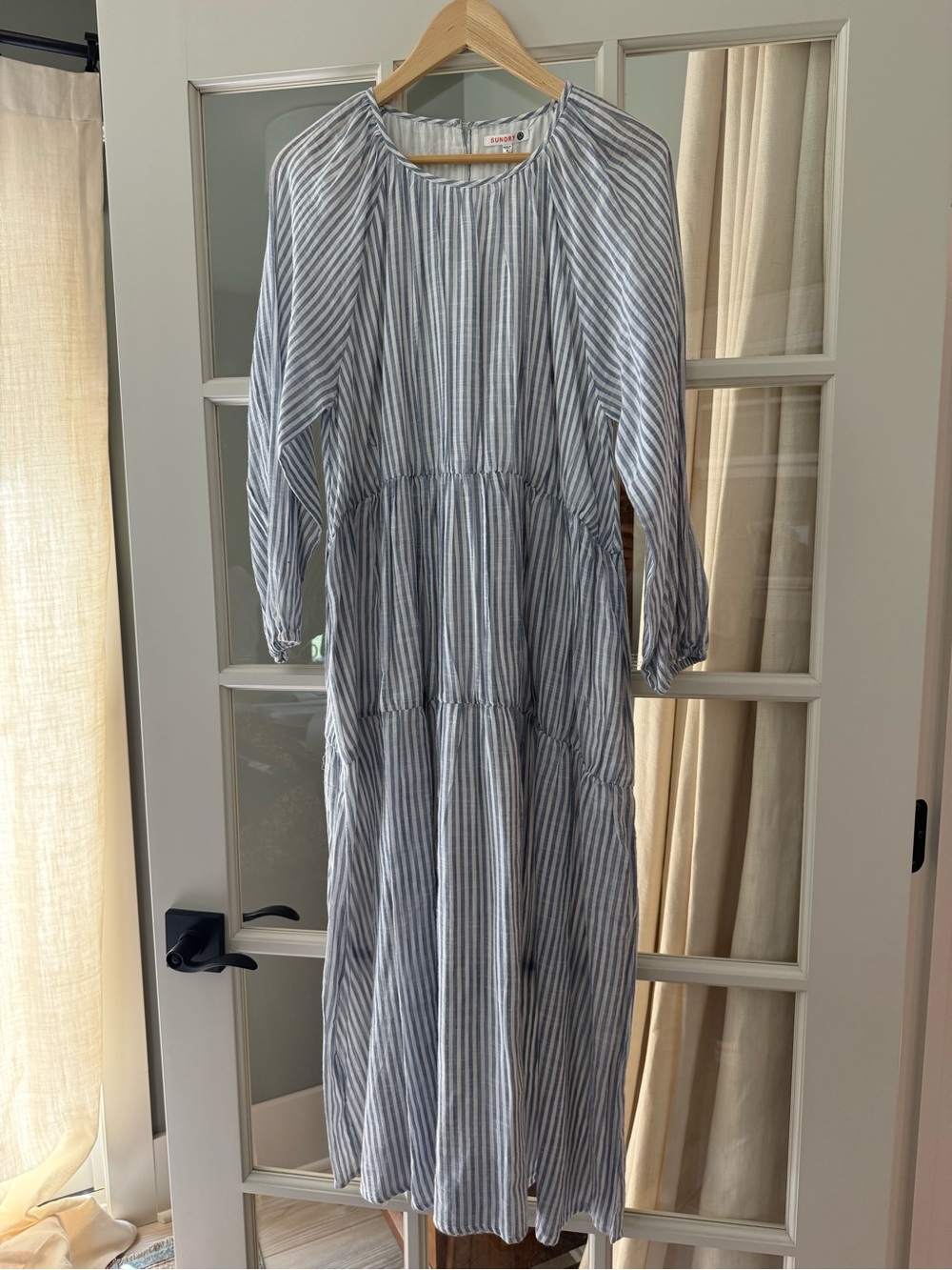 SUNDRY. Cotton striped dress.